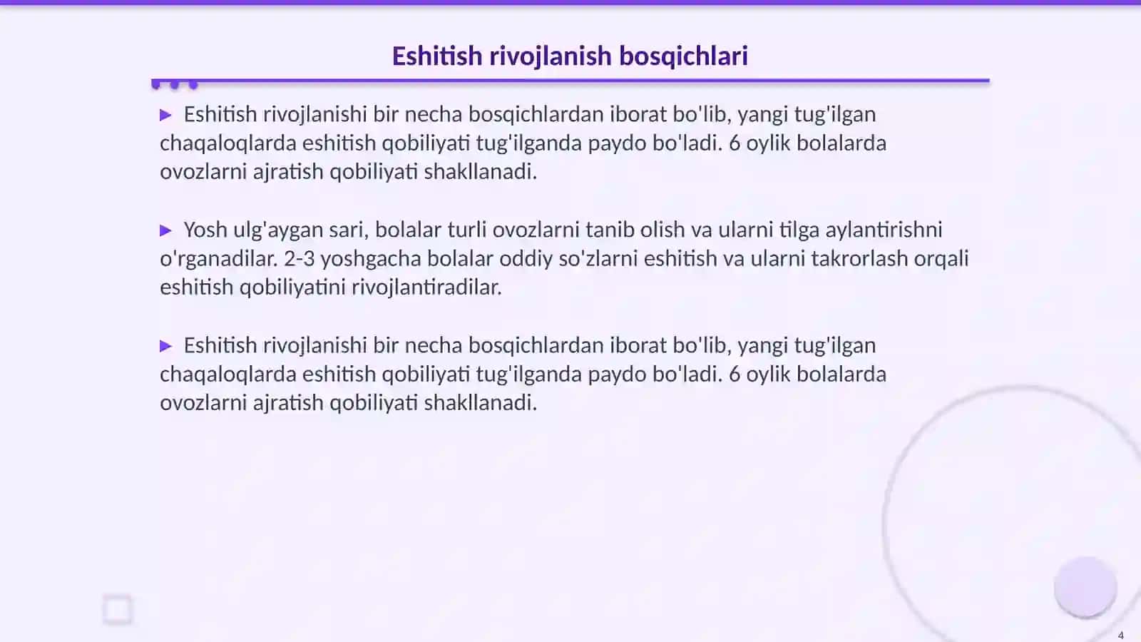 Nutq va eshitish shakillanishining psixologik asoslari 4