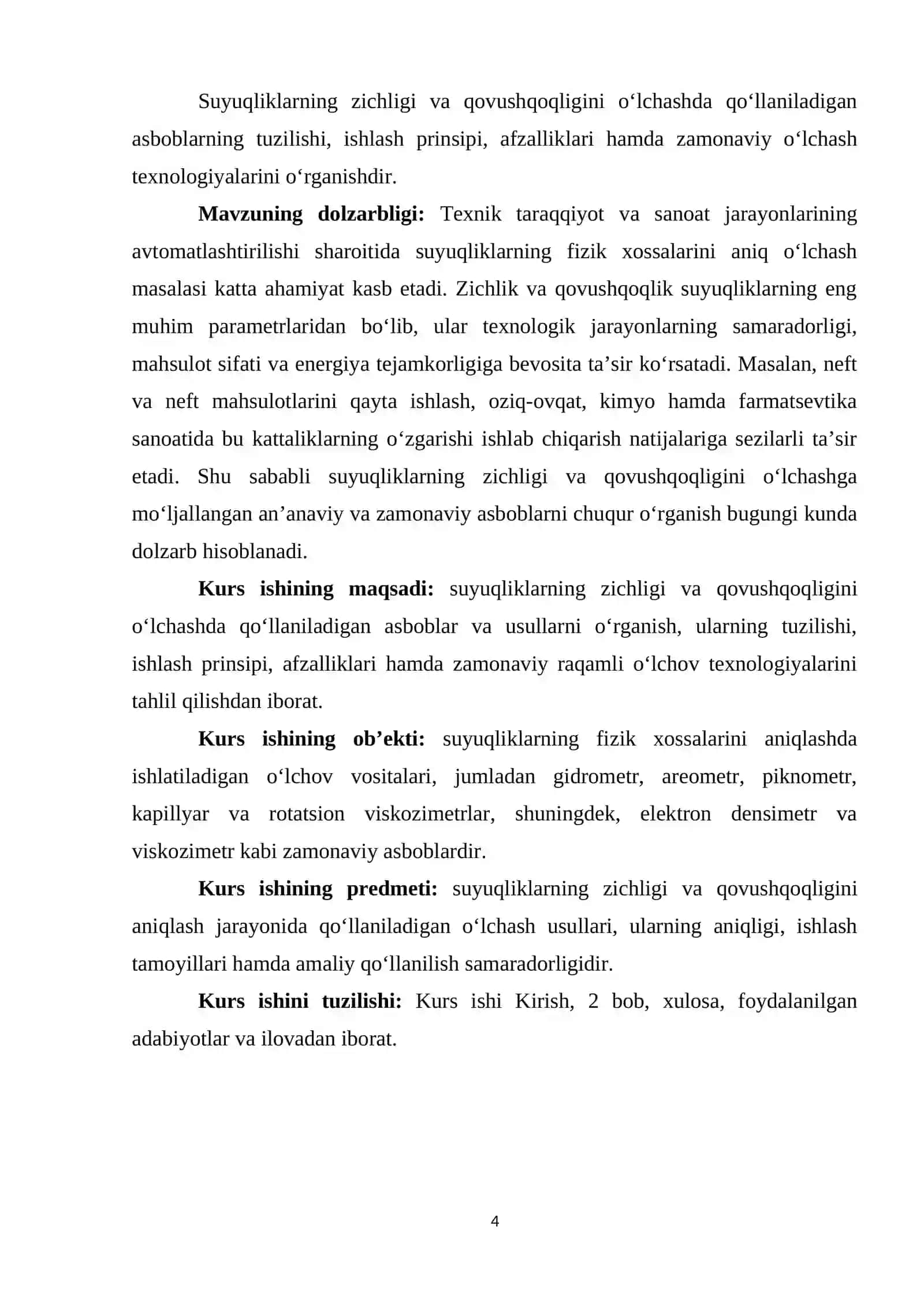 SUYUQLIKLARNING ZICHLIGINI, QOVUSHQOQLIGINI O'LCHASH ASBOBLARI 4