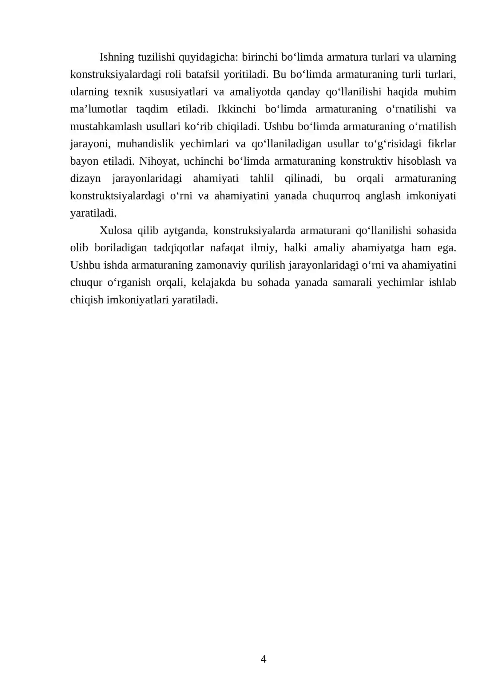 Konstruksiyalarda armaturani qoʻlanilishi 4