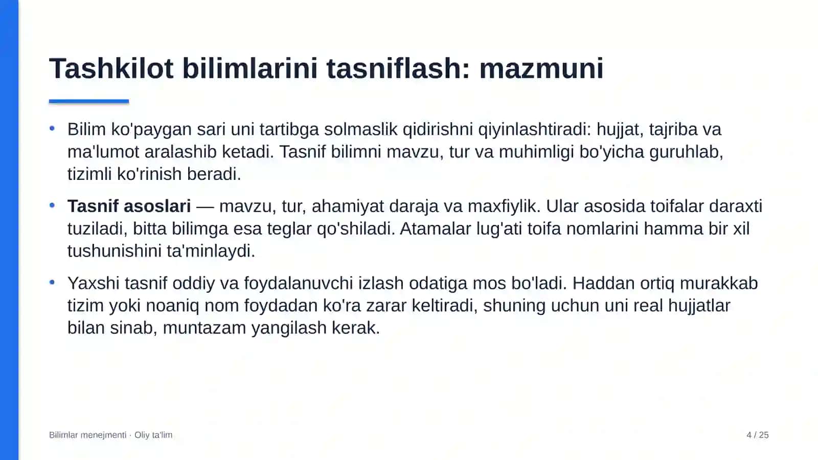 reanimatsiya bo'limlarida tashkilot bilimlarini tasniflash 6519 4