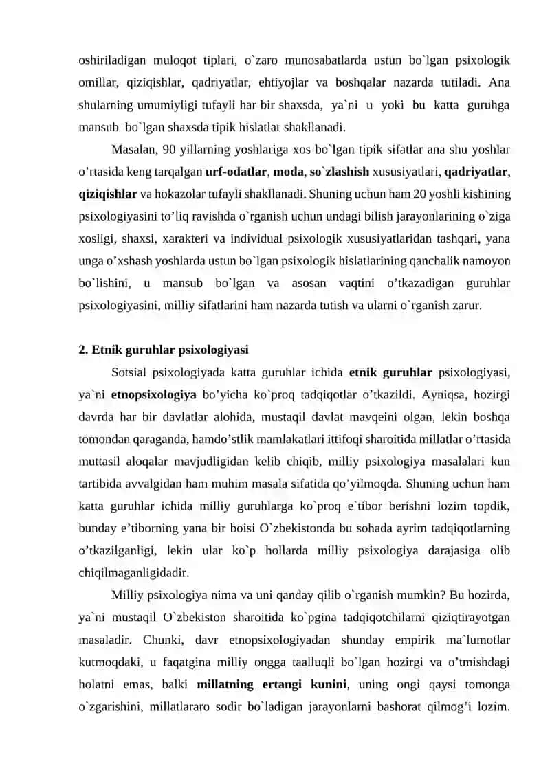 Katta guruhlar va ommaviy ijtimoiy jarayonlar psixologiyasi 4