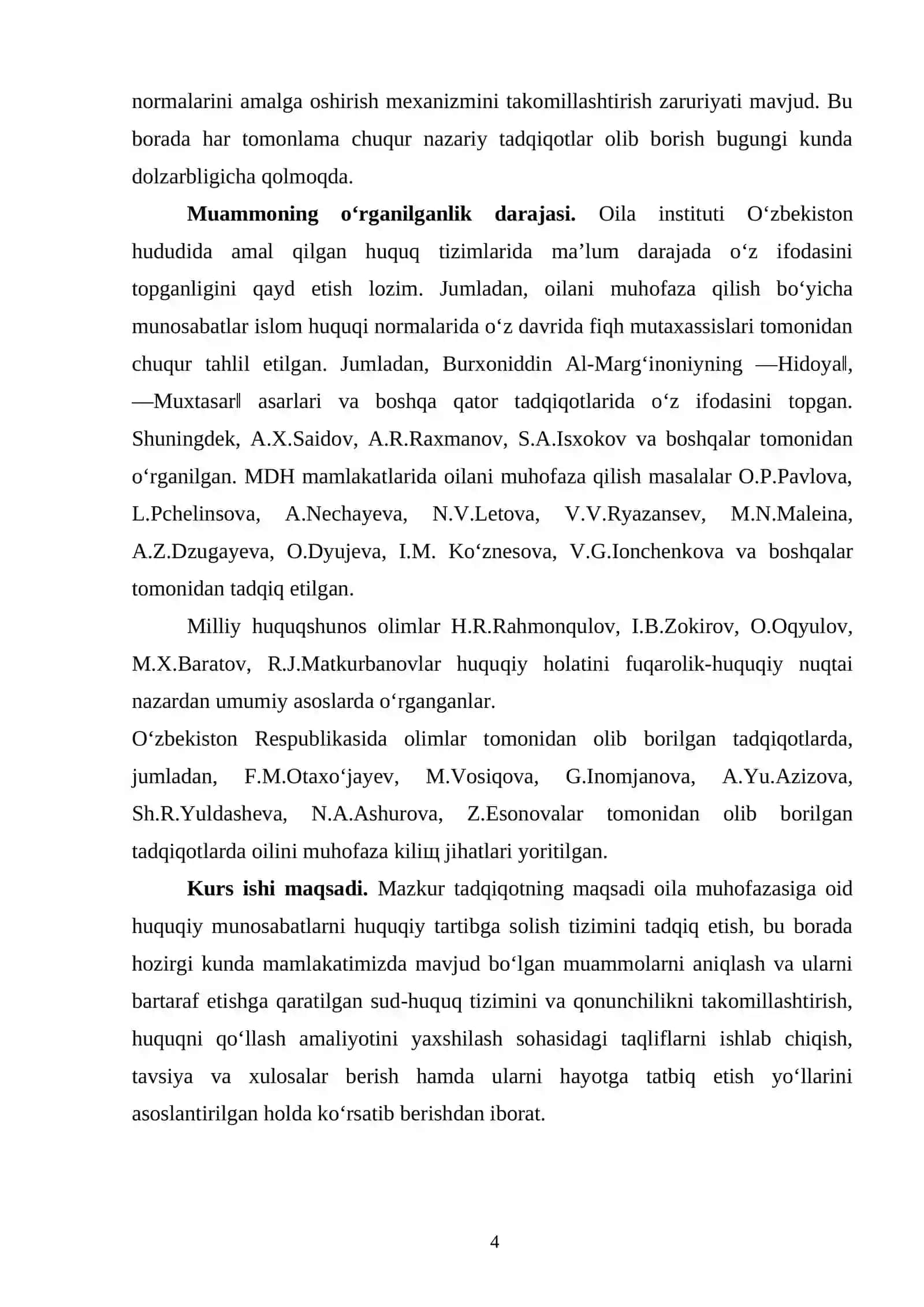 OILA RIVOJLANISHINI REJALASHTIRISH 4