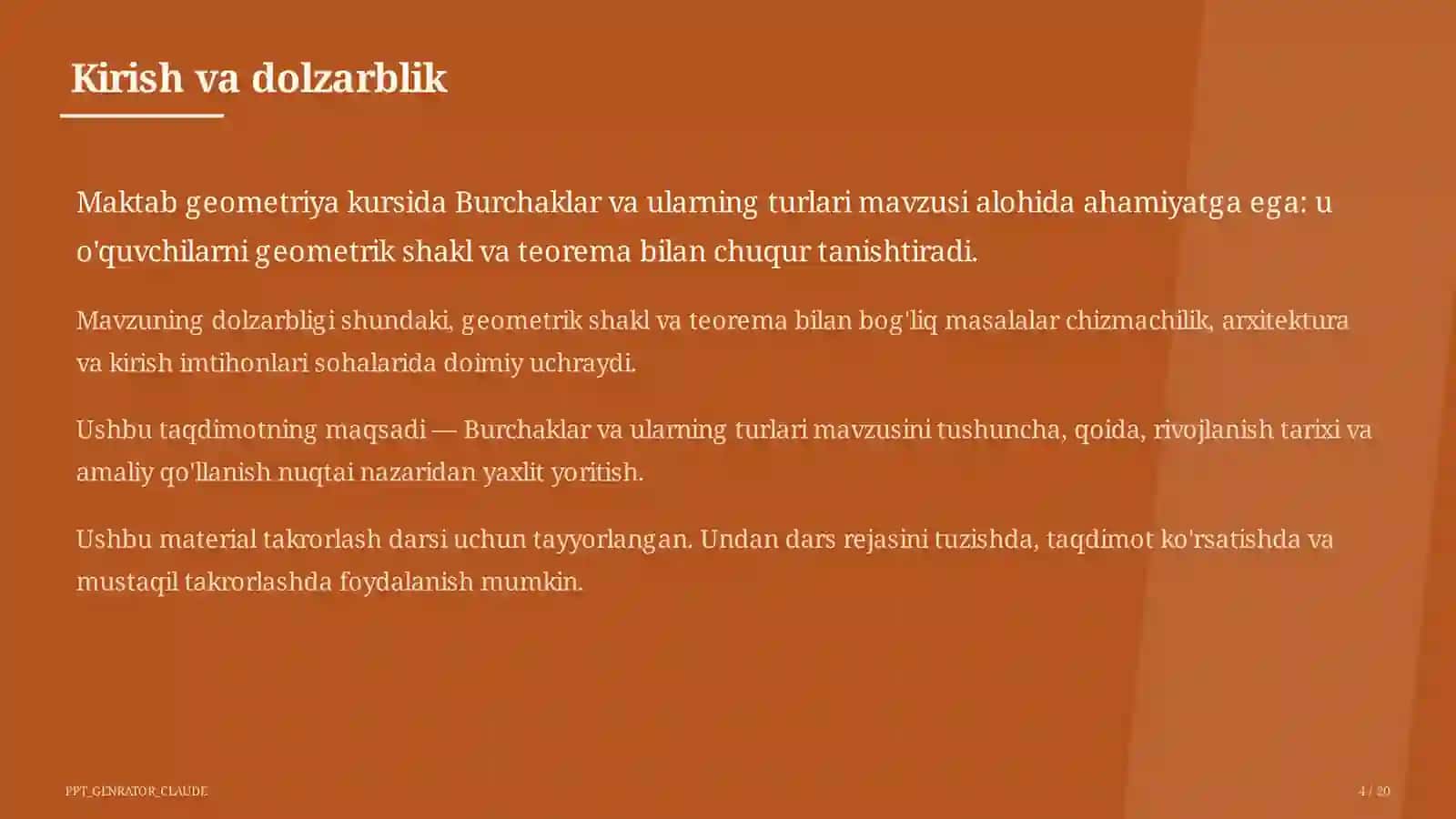 Burchaklar va ularning turlari (7-sinf) 4