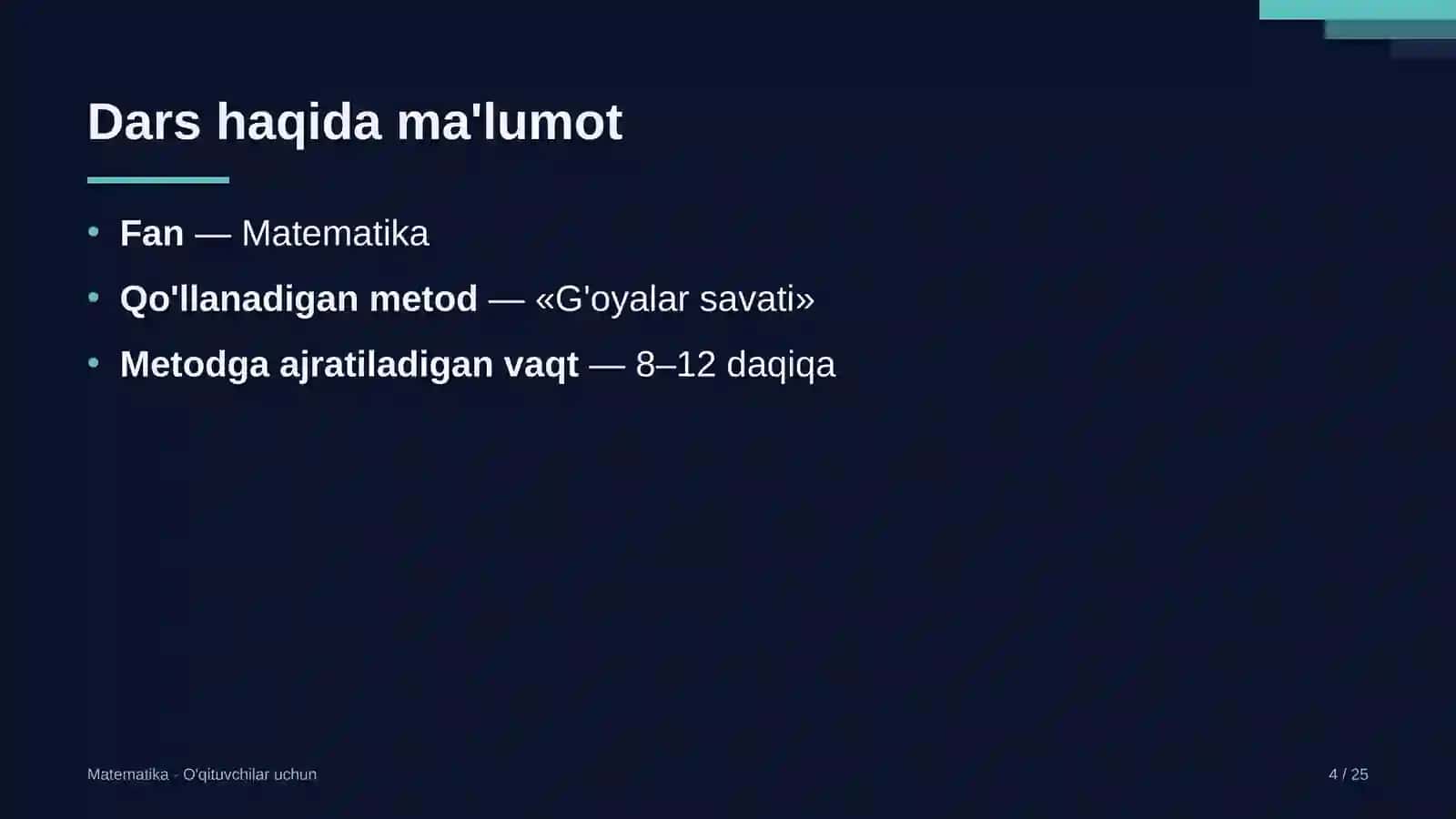 matematika darslarida g'oyalar savati metodidan foydalanish 5181 4