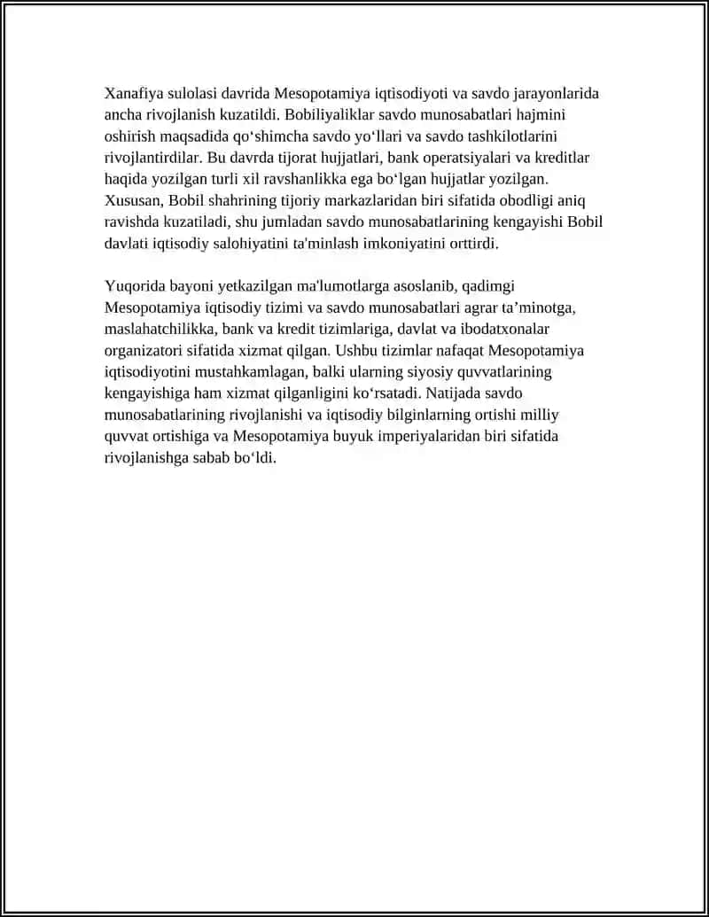 Qadimgi Mesopotamiya iqtisodiy tizimi va savdo munosabatlari 4