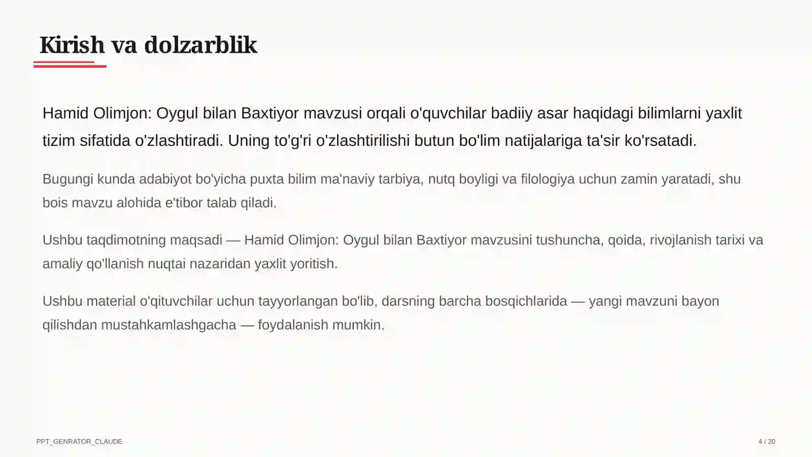 Hamid Olimjon: Oygul bilan Baxtiyor (5-sinf) 4
