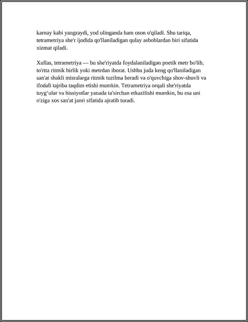 TETRAMETRIYA ASOSLARI 4