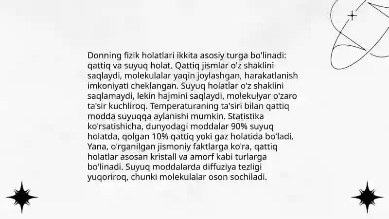 Donning fizik kimyoviy hossalari 4
