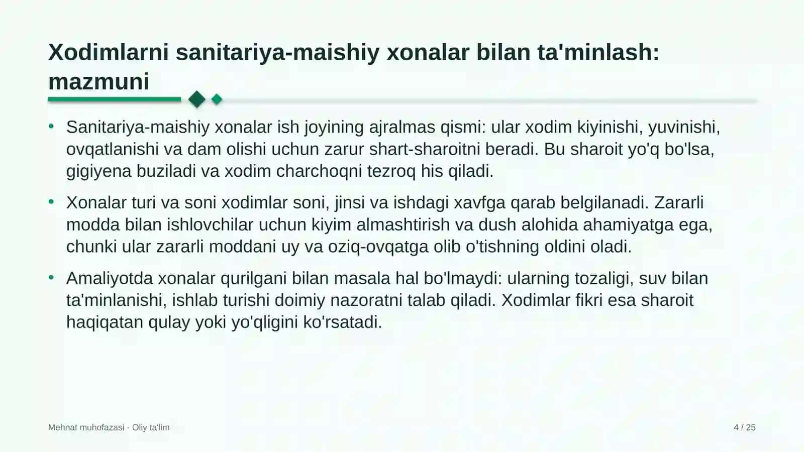 sport seksiyalarida xodimlarni sanitariya maishiy xonalar bilan ta'minlash 2184 4