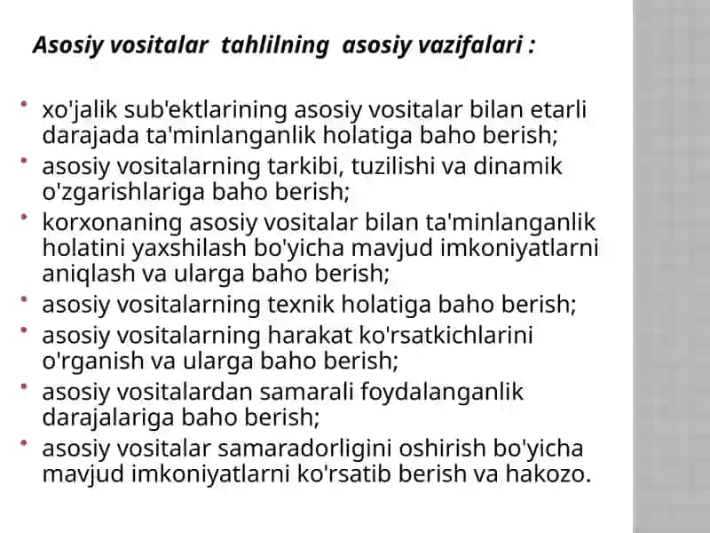 ASOSIY VOSITALAR VA ULARDAN FOYDALANISH TAHLILI 4