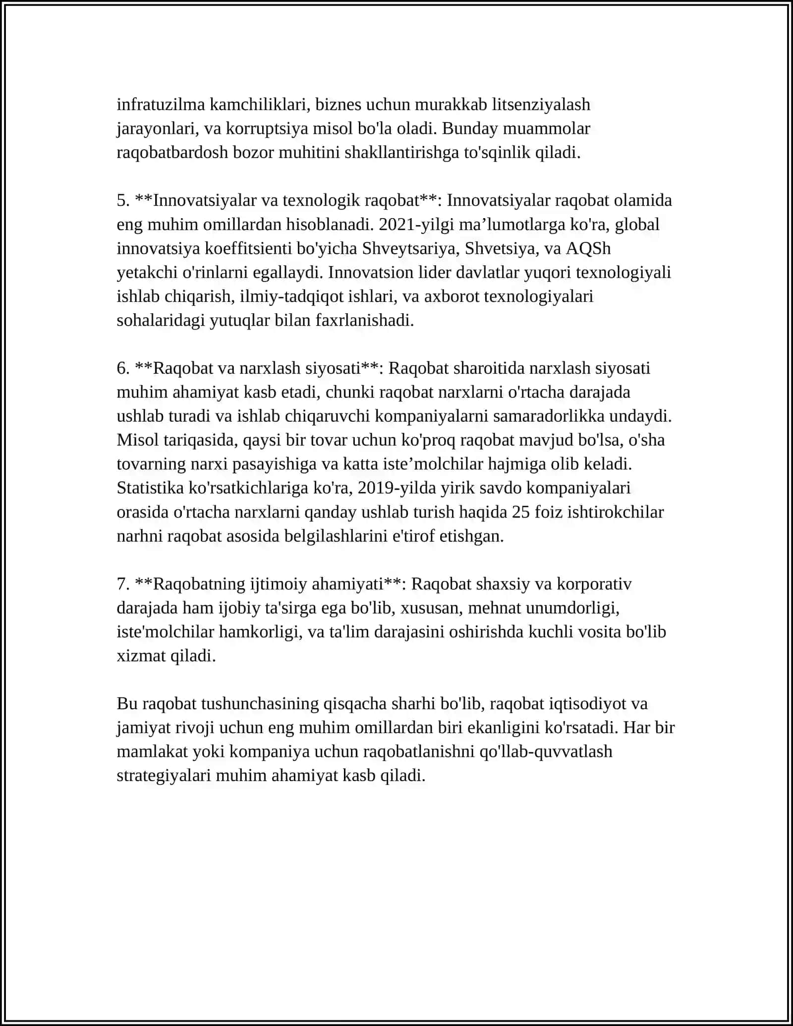 MUSTAQIL ISH Mavzu: RAQOBAT VA MONOPOLIYA 4