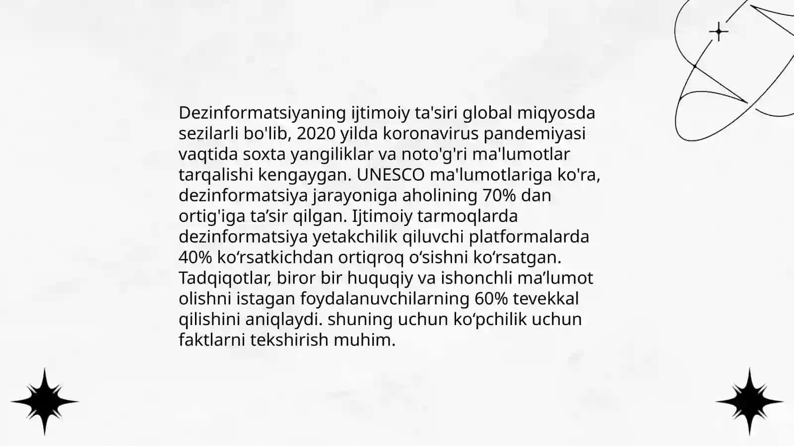 Feyk yangiliklari va dezinformatsiya: ularni aniqlash va oldini olish 4