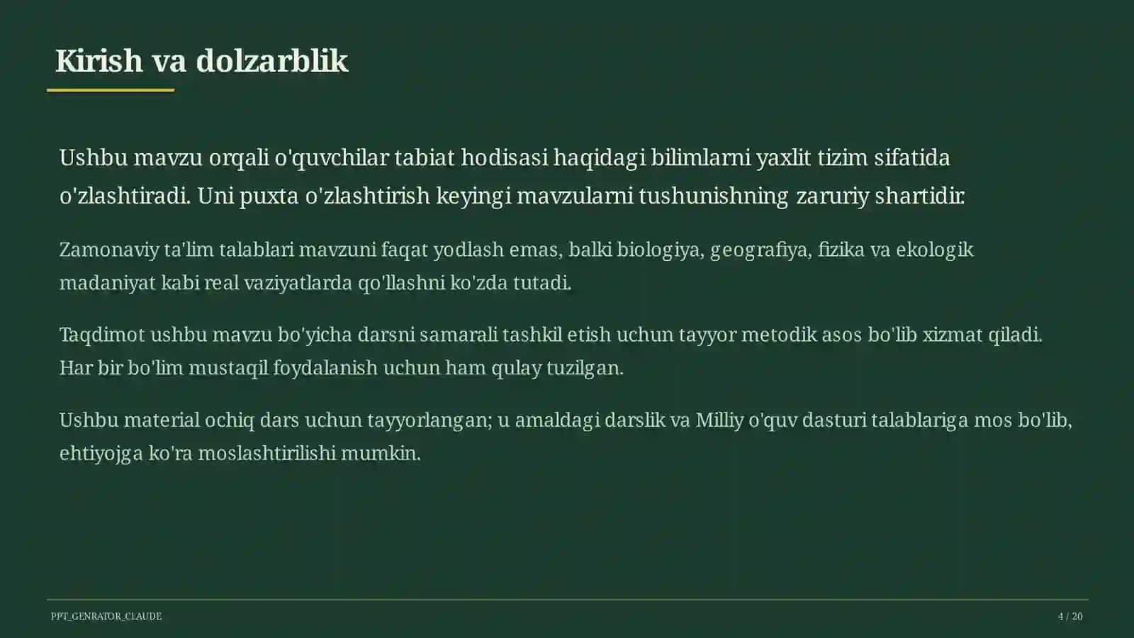 Hayvonlarning turlari: sutemizuvchilar, qushlar, baliqlar (3-sinf) 4