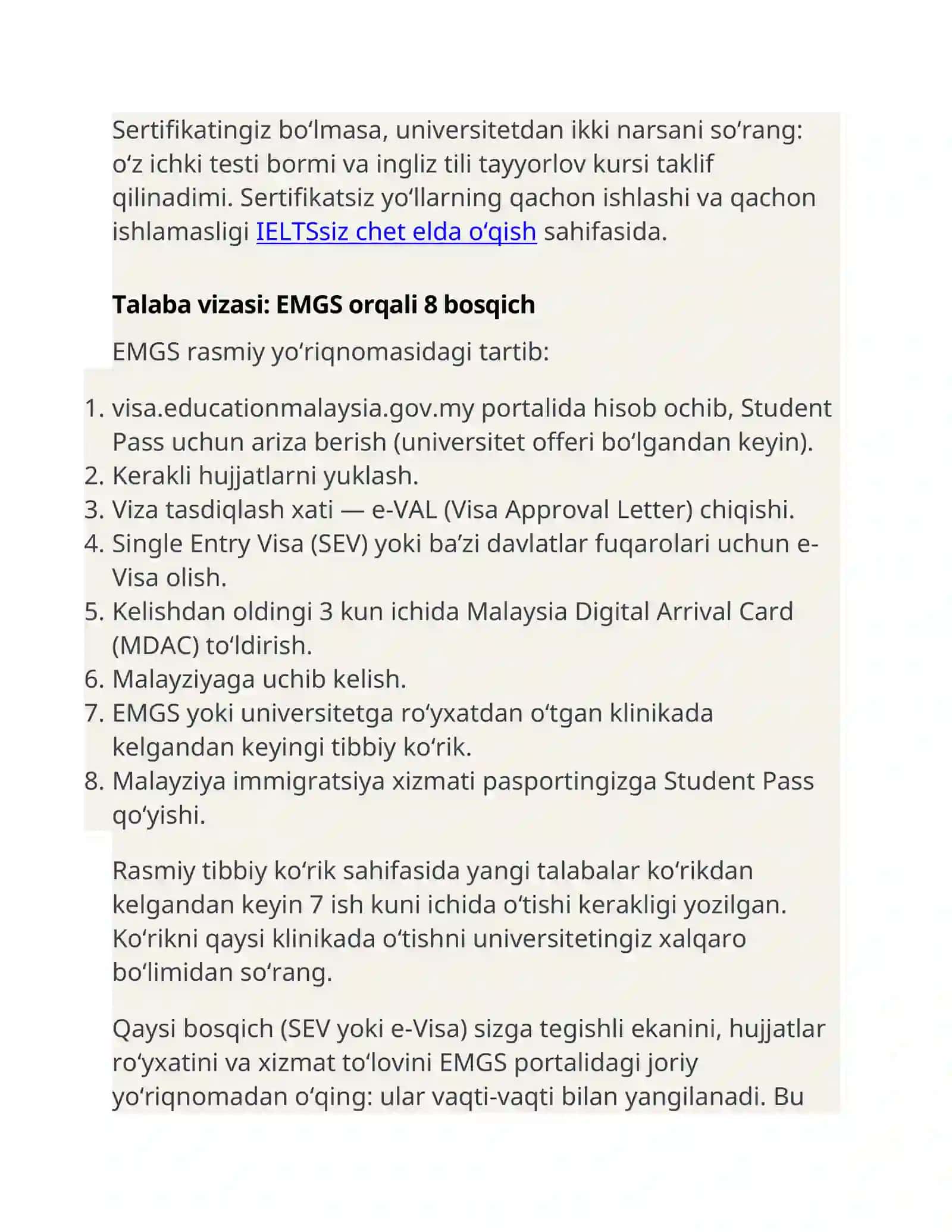 Malayziyada o‘qish: ingliz tilidagi ta’lim, viza va xarajatlar 4
