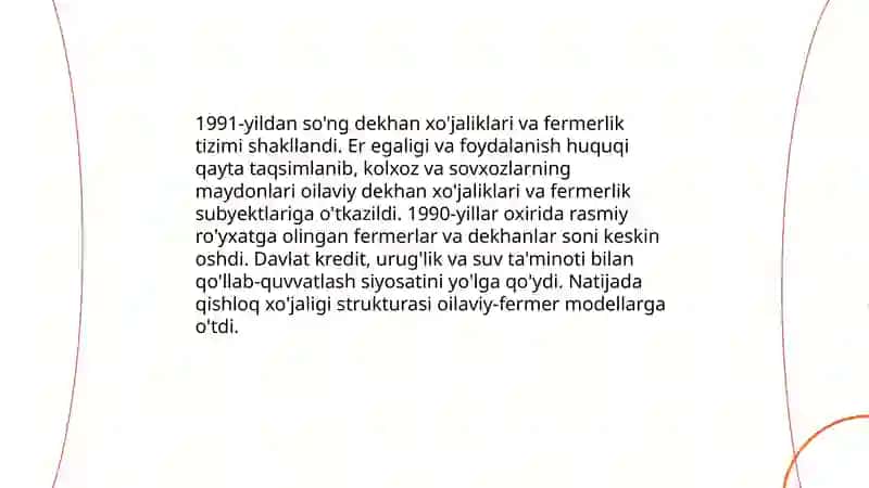 Mulkchilik islohi va qishloq xo'jaligida yer taqsimoti 4