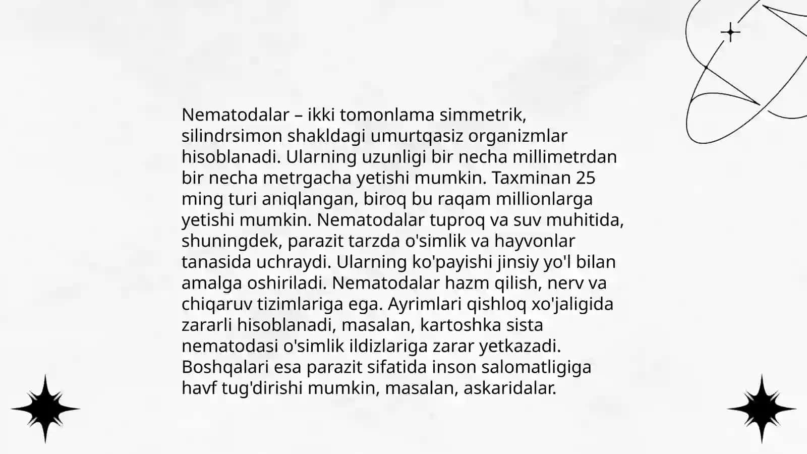Bir qatorli koʻp qavatli silindrsimon kiprikli epiteliy Beraman metodidan foydalanib nematodalarni ajratib olish 4