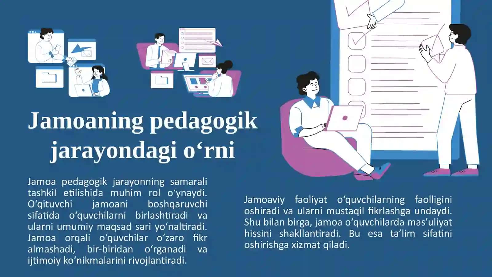 Jamoa faoliyatini tashkillashtirish, 4