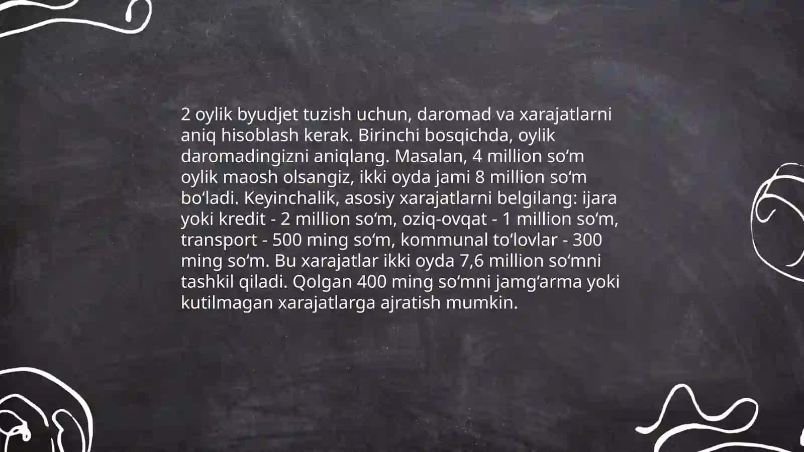 Xarajatlar 4