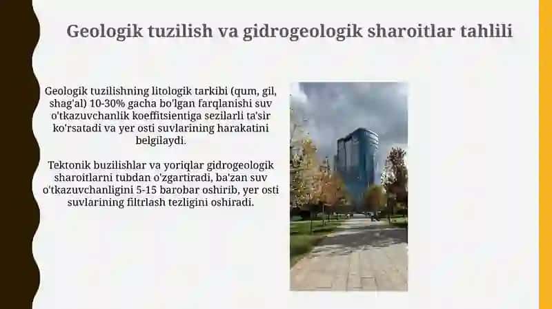Konlarda uchraydigan yer osti suvlarini yotish sharoiti buyicha baholash 4
