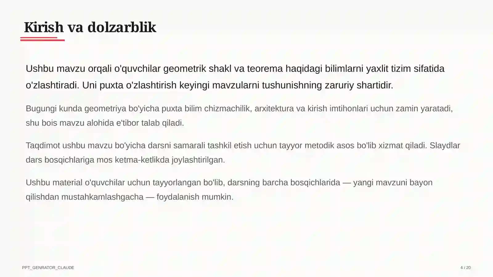 Harakatlar: simmetriya, burish, parallel ko'chirish (9-sinf) 4