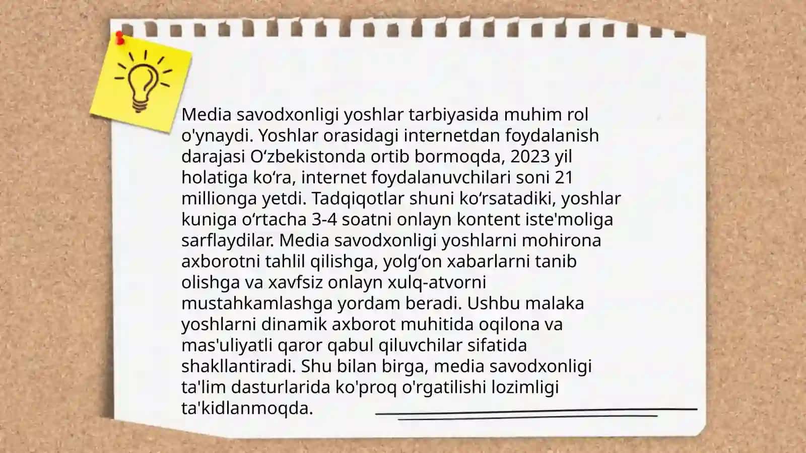 Media savodxonlik axborot madaniyati fanining predmeti va jamiyat taraqqiyotidagi roli 4