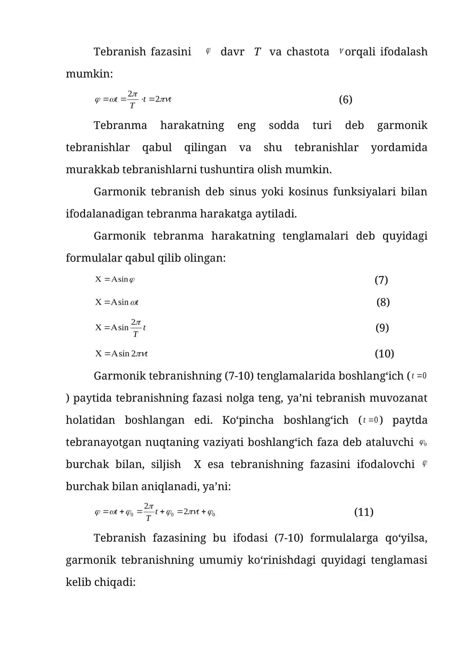 Mexanik tebranishlar va to‘lqinlar 4