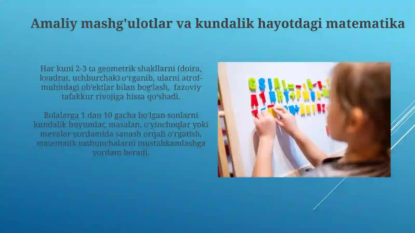 Bolalar bog'chasi matematika bo'yicha 4