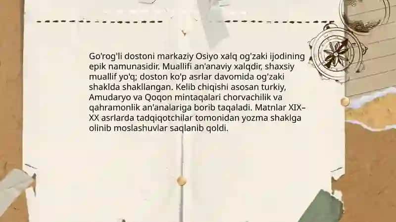 Go'rogli dostoniga slayd 4