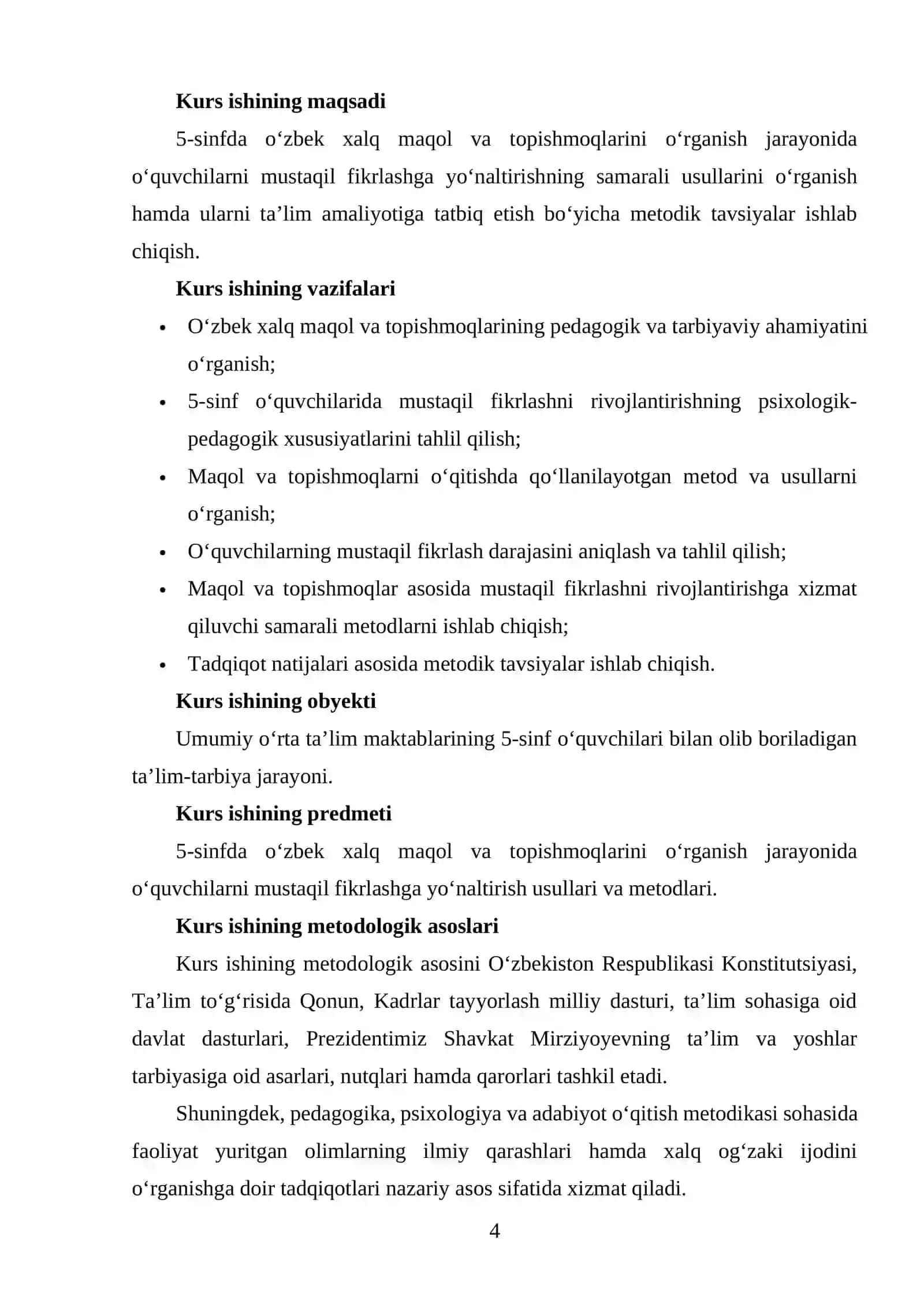 5-SINFDA O‘ZBEK XALQ MAQOL VA TOPISHMOQLARINI O‘RGANISHDA O‘QUVCHILARNI MUSTAQIL FIKRLASHGA YO‘NALTIRISH USULLARI 4
