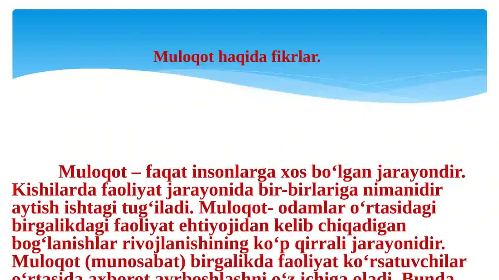 Muloqot psixologiyasining predmeti maqsadi va vazifalari 4