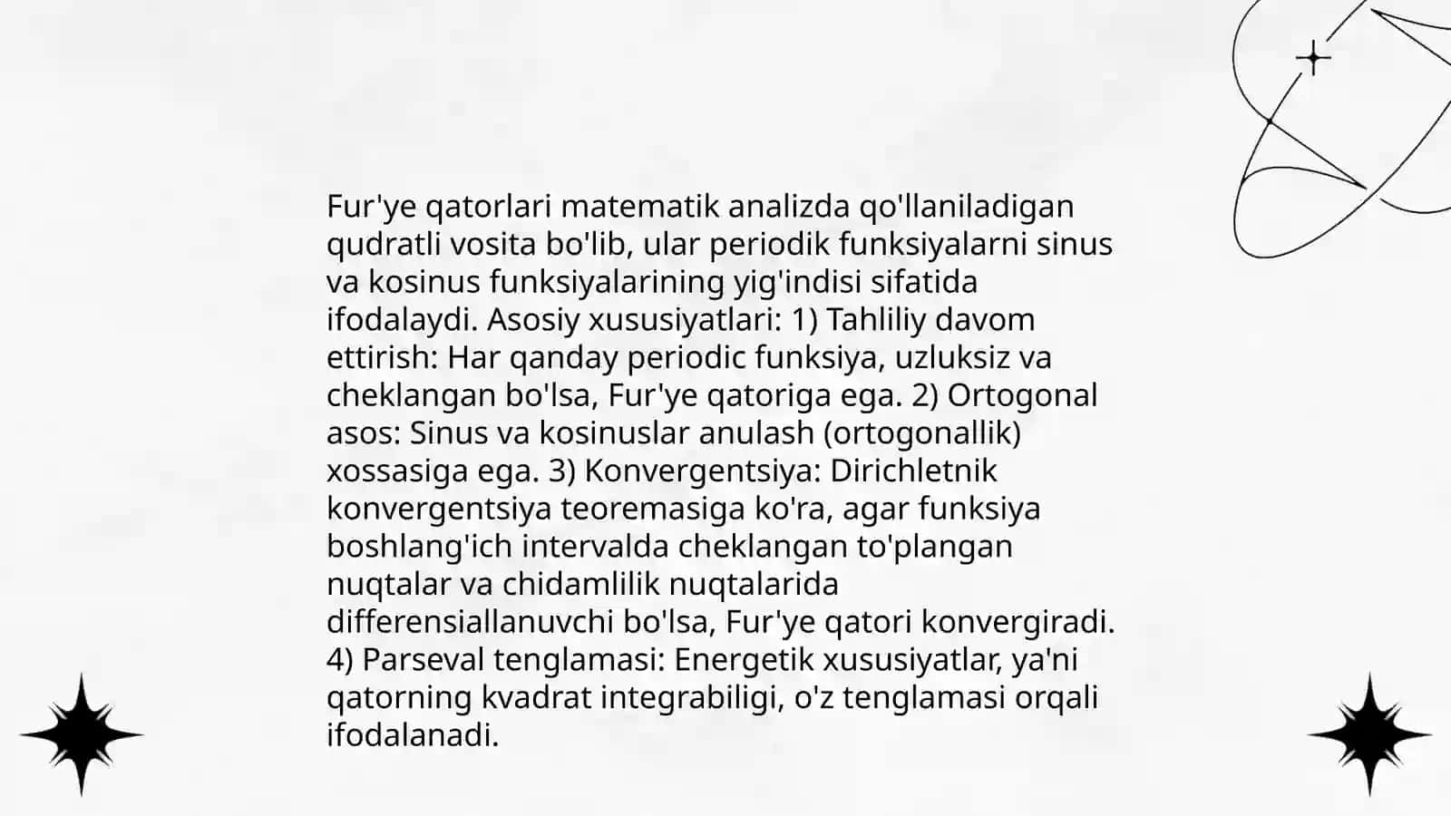 Fur'ye qatori 4
