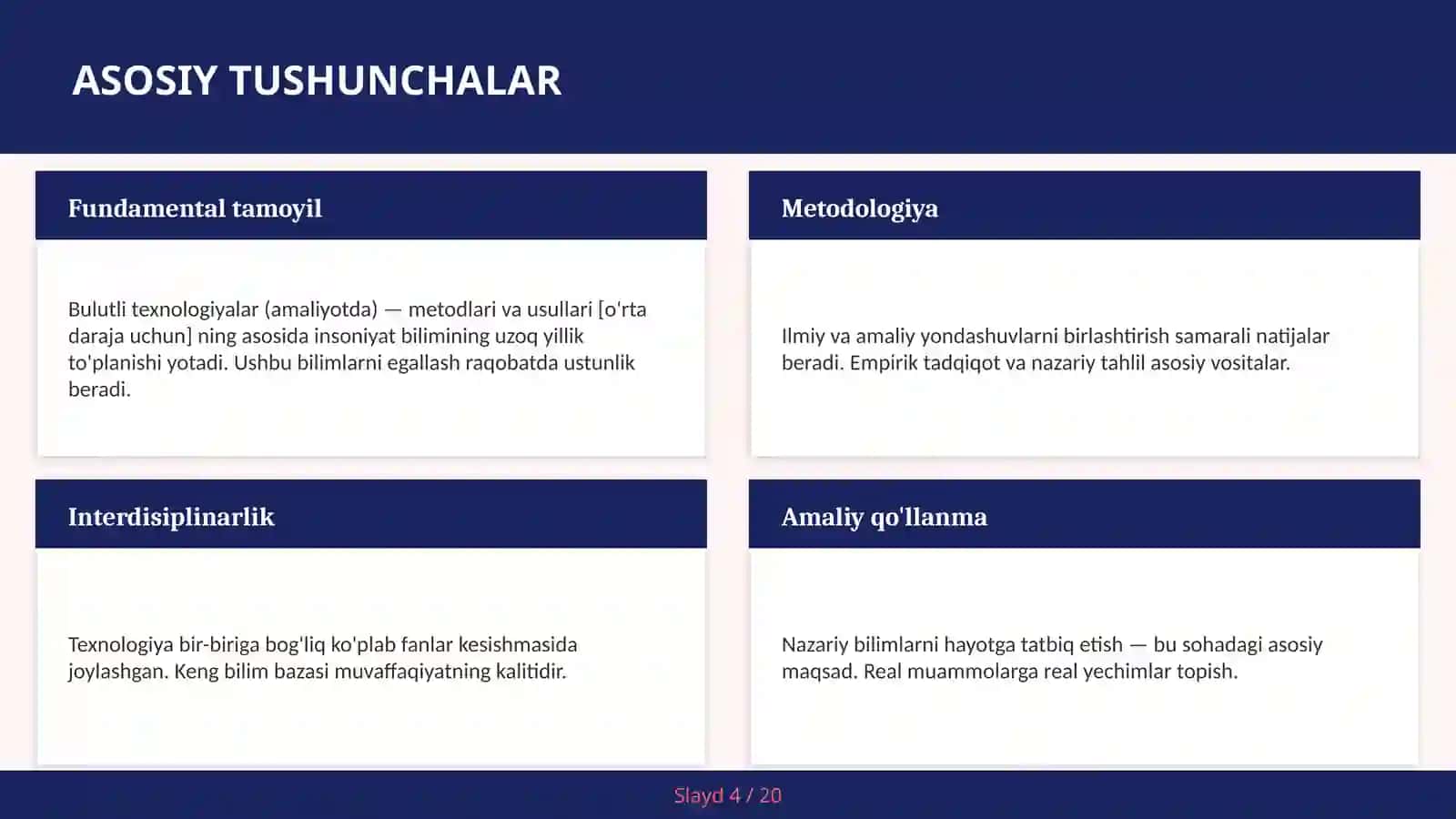 Bulutli texnologiyalar (amaliyotda) — metodlari va usullari [o'rta daraja uchun] 4