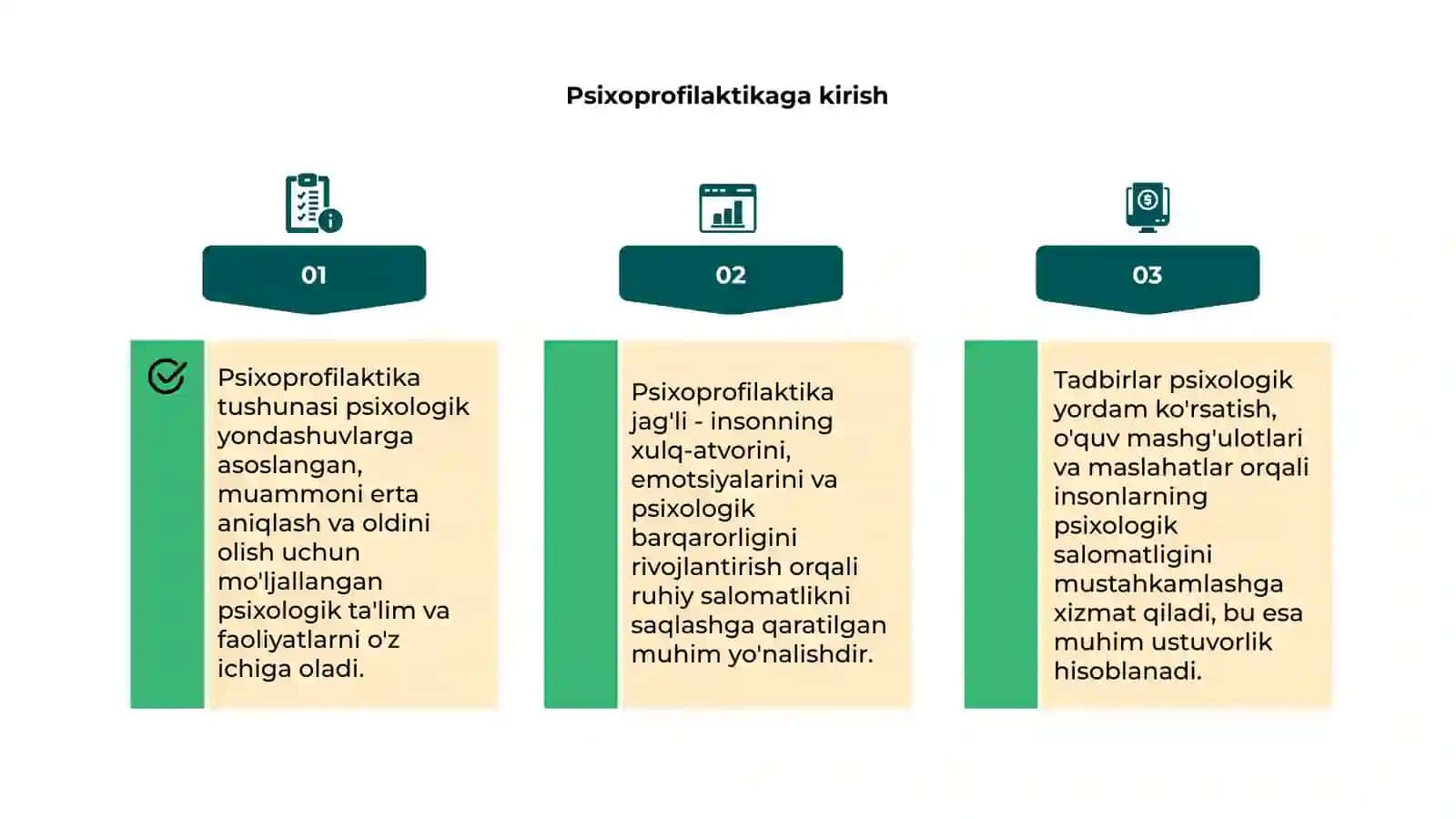 Psixoprofiloktika tushuncasi pisixoprofilaktikaga qaratilgan tadbir 4