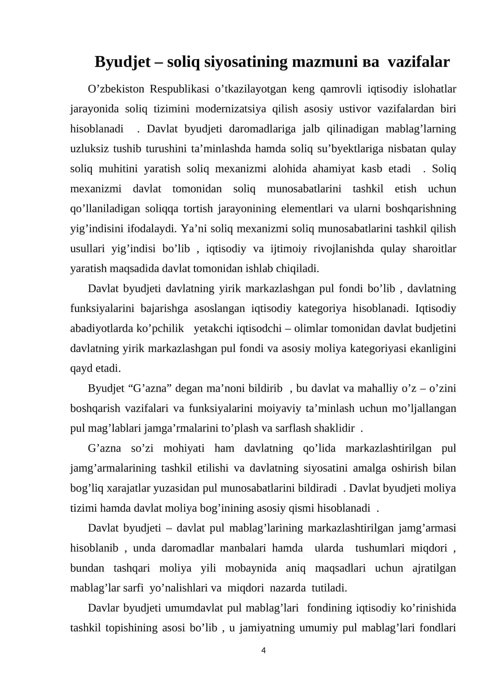O’zbekiston Respublikasida Byudjet – Soliq Siyosati 4