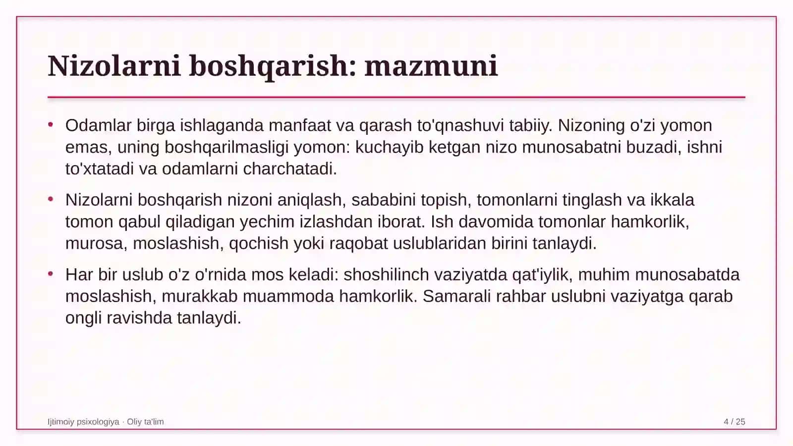 oziq ovqat sanoatida nizolarni boshqarish 8633 4
