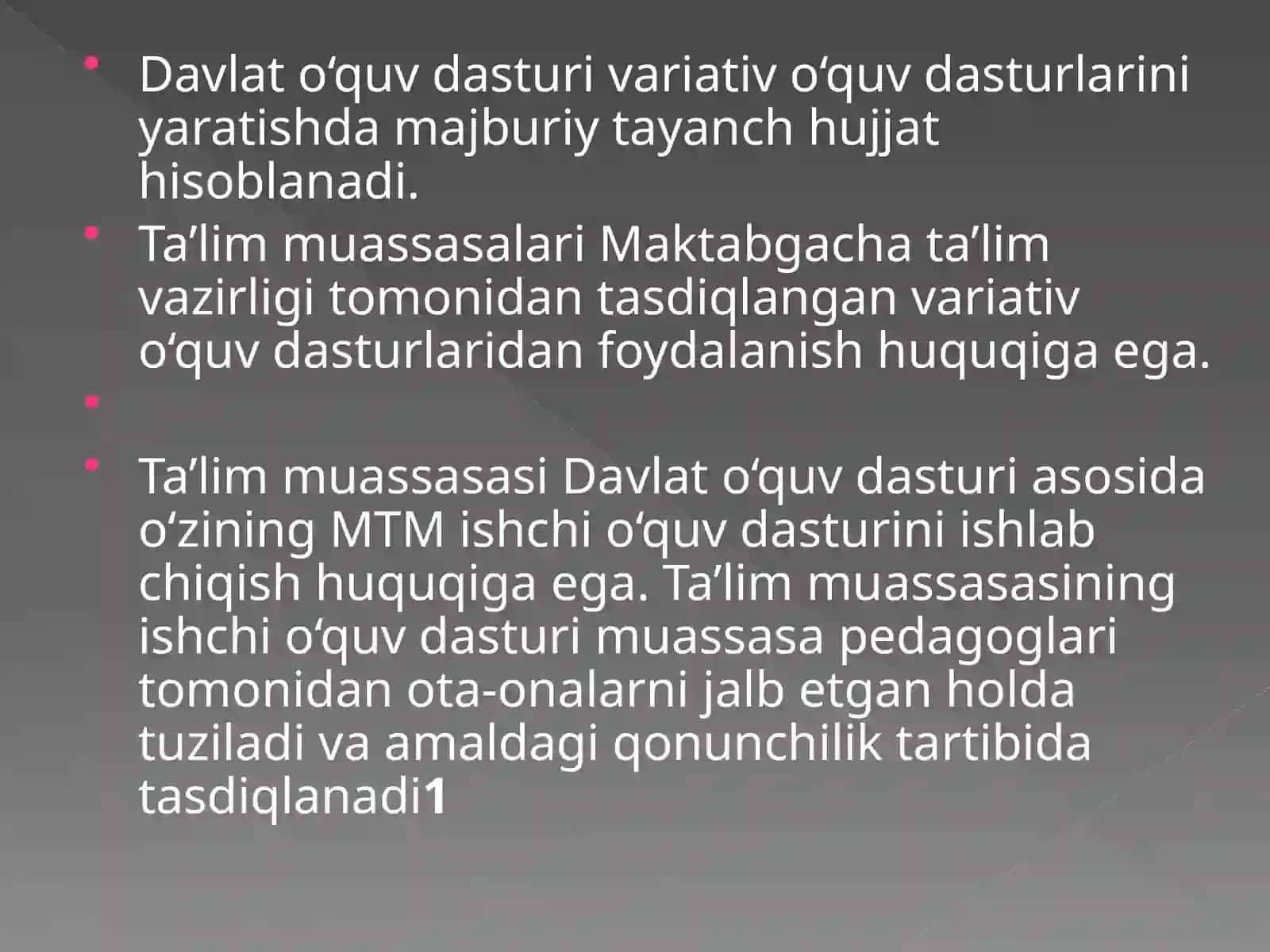 Ilkqadam dasturi danutqbo’li mi taxa lili 4