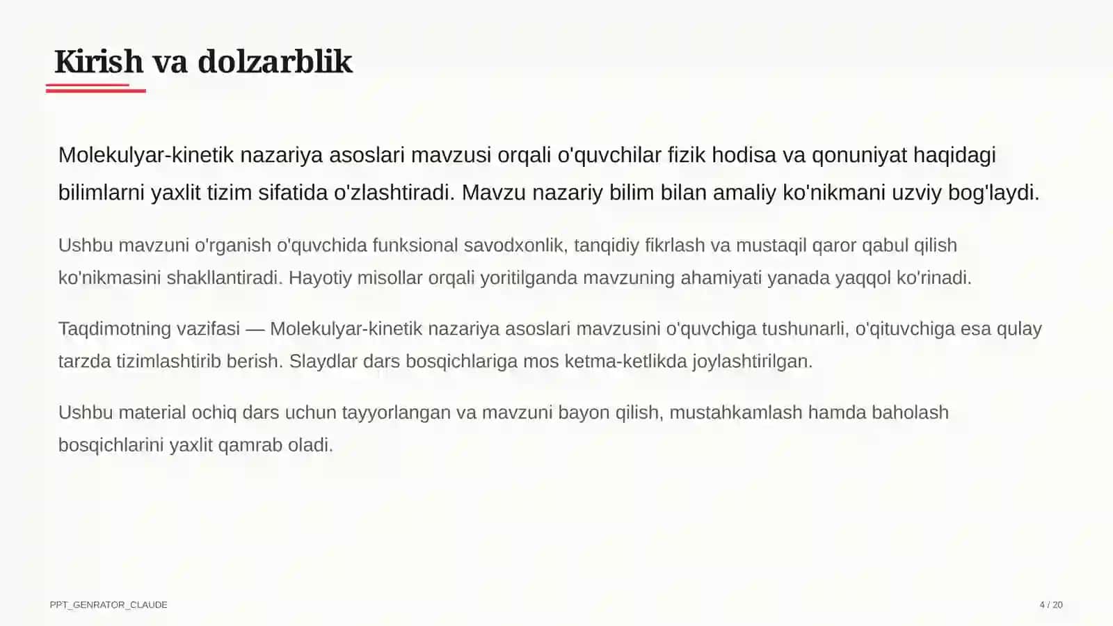 Molekulyar-kinetik nazariya asoslari (10-sinf) 4