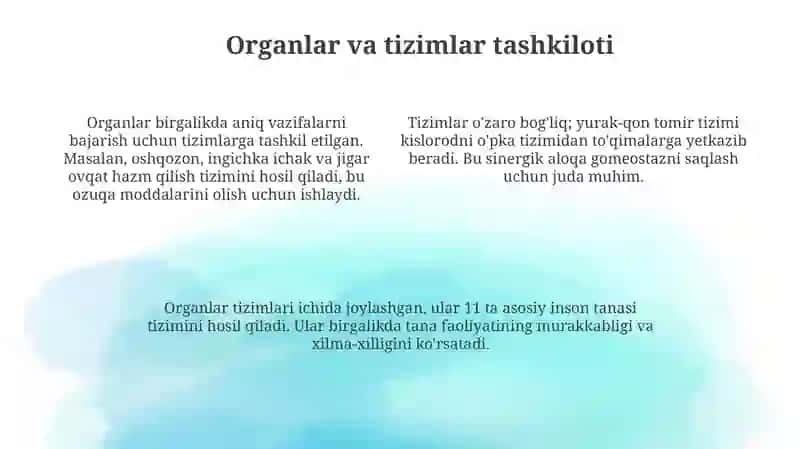 Biologiya. Bilogiyaning anotomik tuzilishi 4