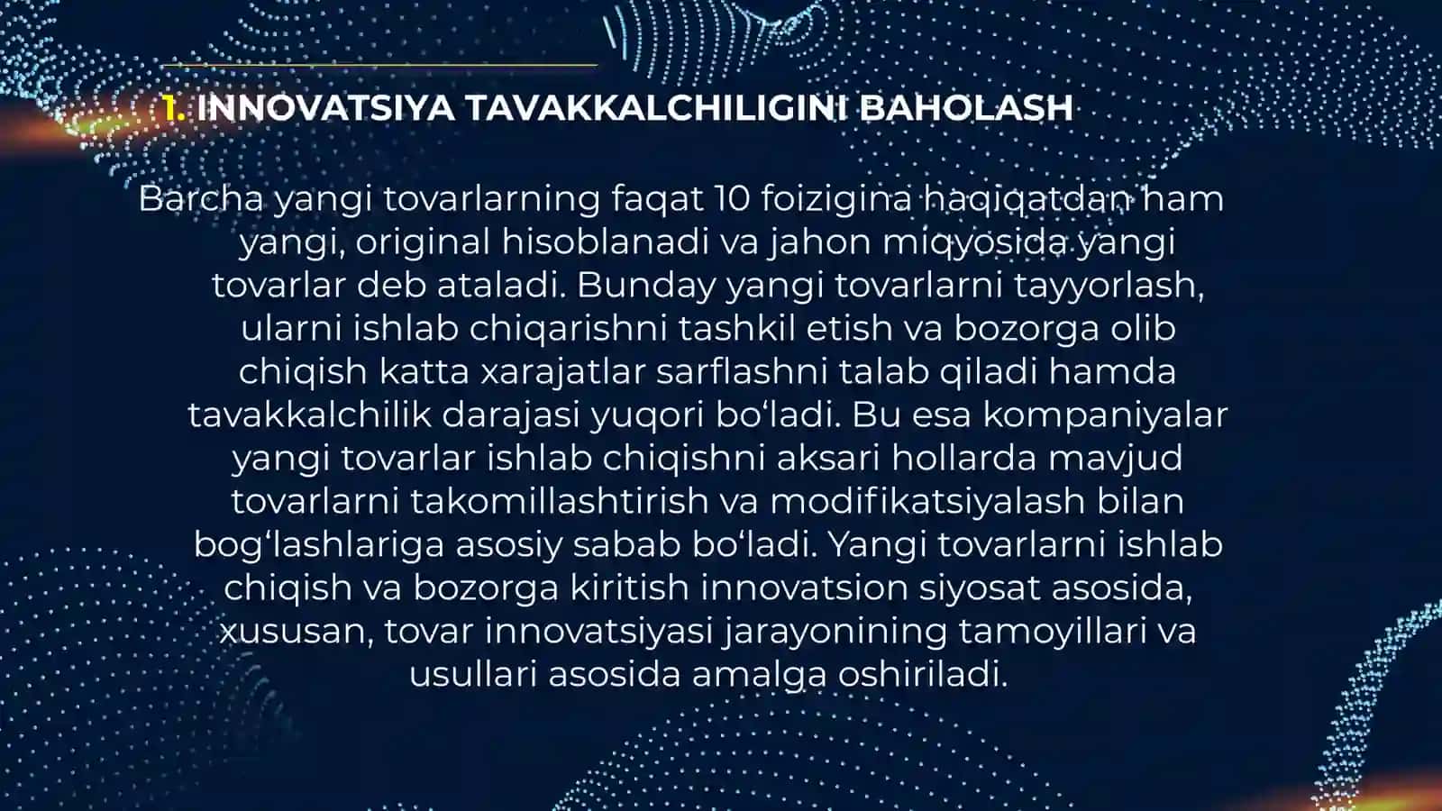 Innovatsion mahsulotlarni bozorga olib chiqish 4