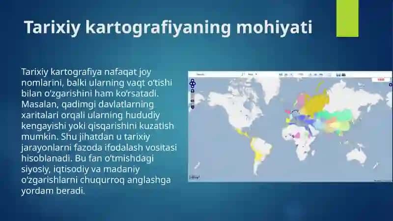 Tarixiy kartografiyaning shakllanishi va tarakkiyoti 4