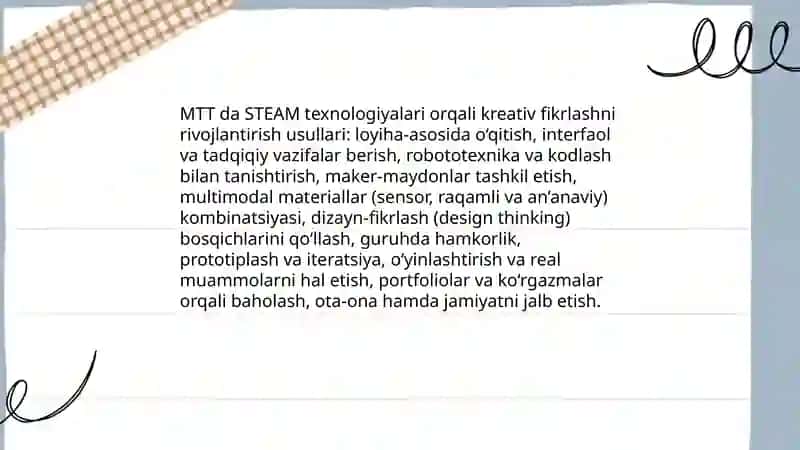 MTT da STEAM texnologiyasi asosida dizayn va kreativ ijodkorlikni shakllantirish 4
