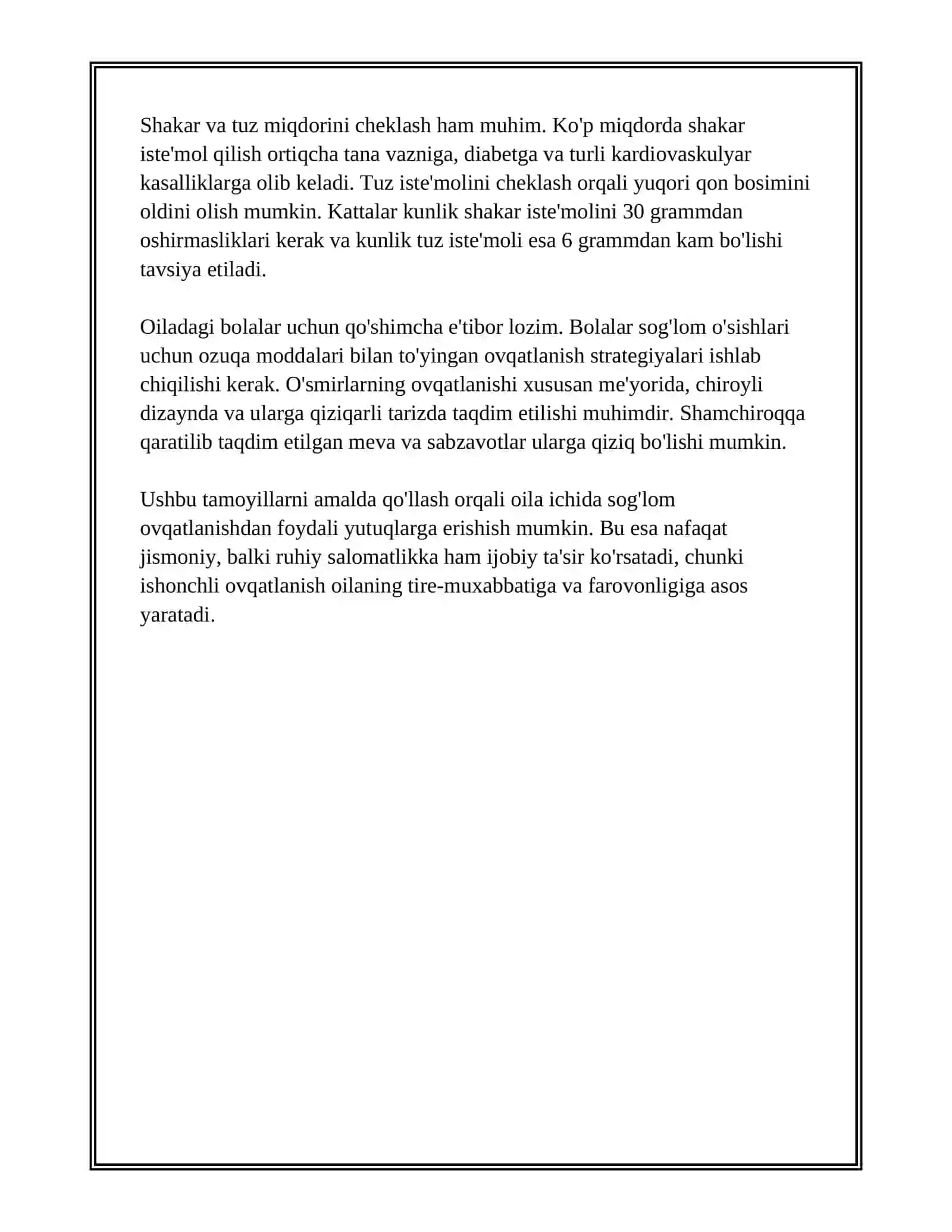 OILADAGI HAYOT VA SOĞLOM OVQATLANISH 4