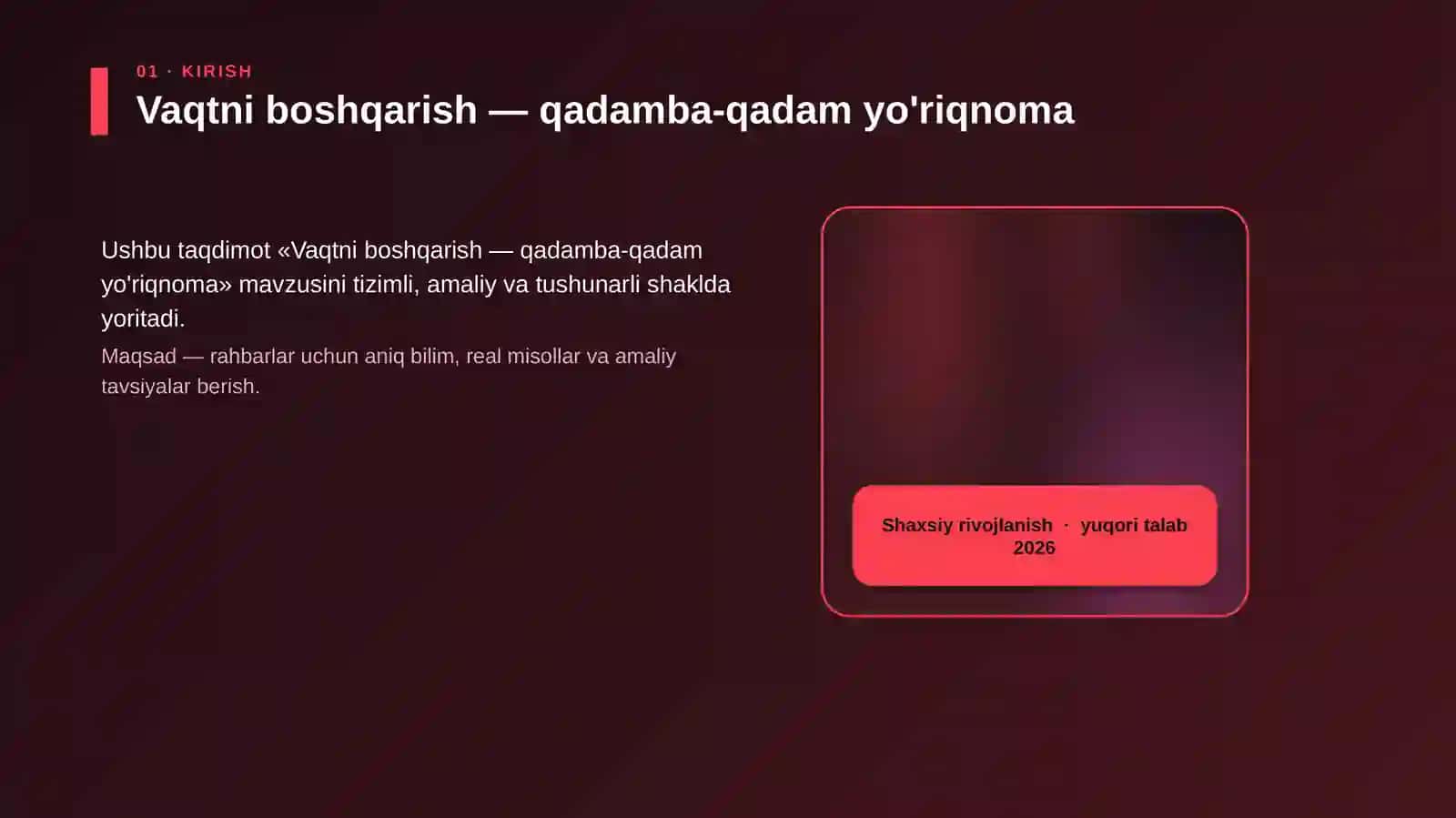 Vaqtni boshqarish — qadamba-qadam yo'riqnoma 4