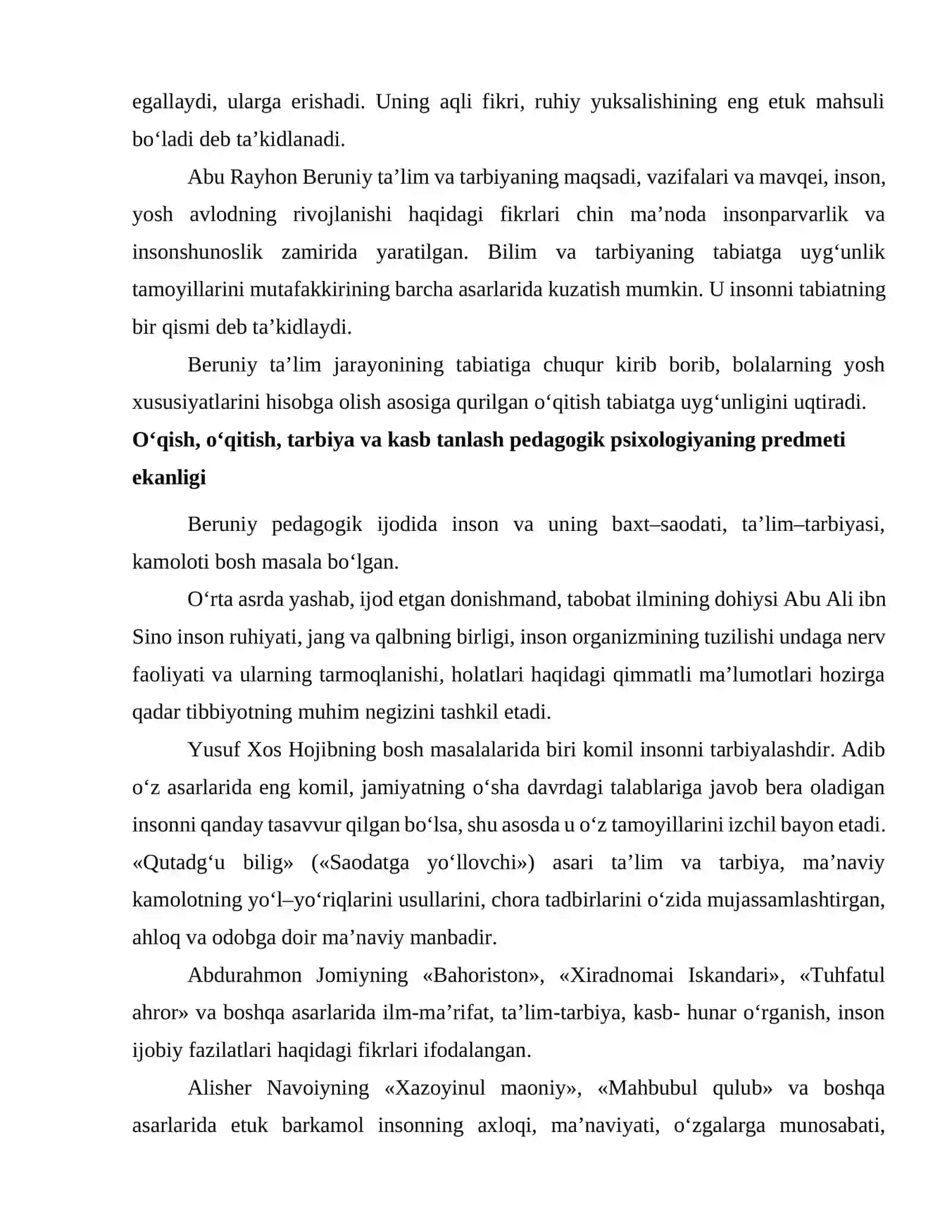 Pedagogik psixologiya fanining predmeti, vazifalari va ahamiyati 4