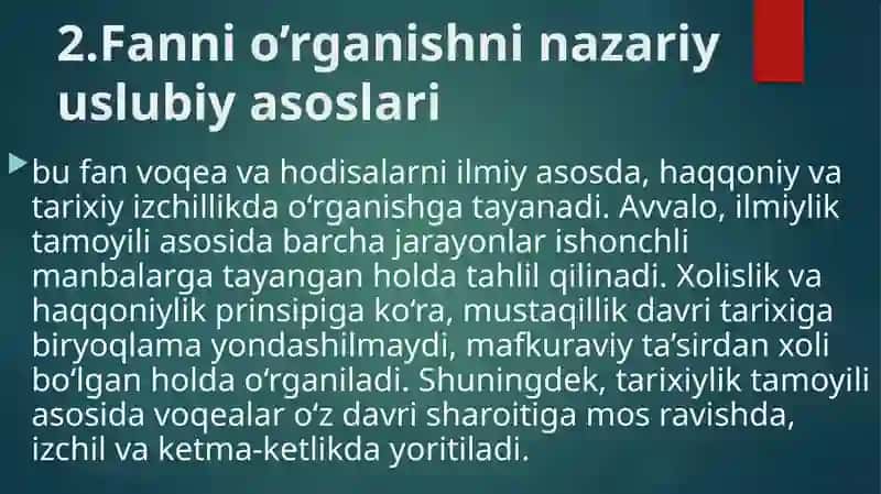 O’zbekiston mustaqil g’oyalari tarixiy asoslari 4