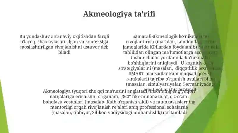 Ko'nikmalarni rivojlantirishdagi akmeologik tamoyillar 4
