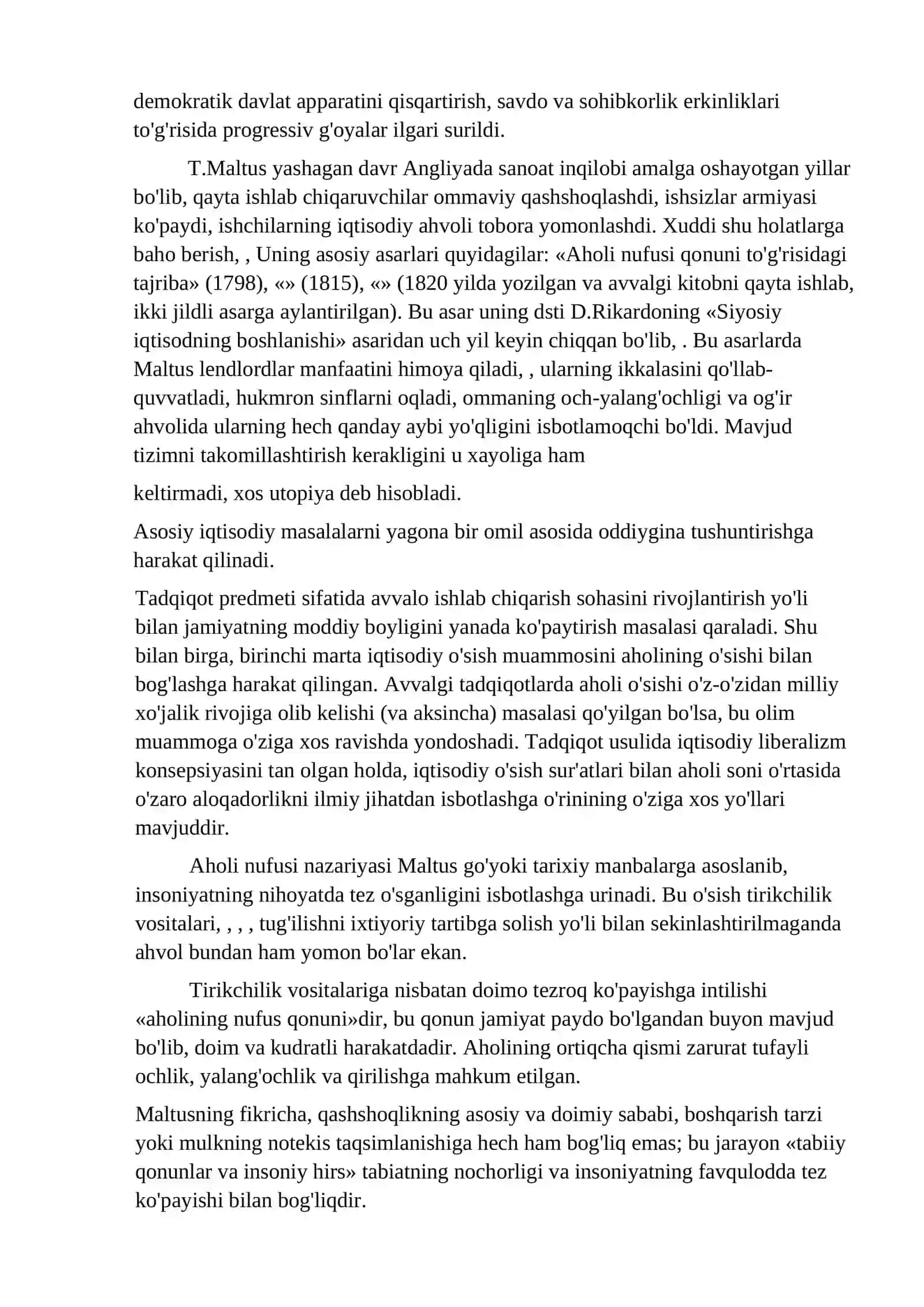 Klassik iqtisodiy maktabga muxolif g'oyalarning vujudga kelishi 4