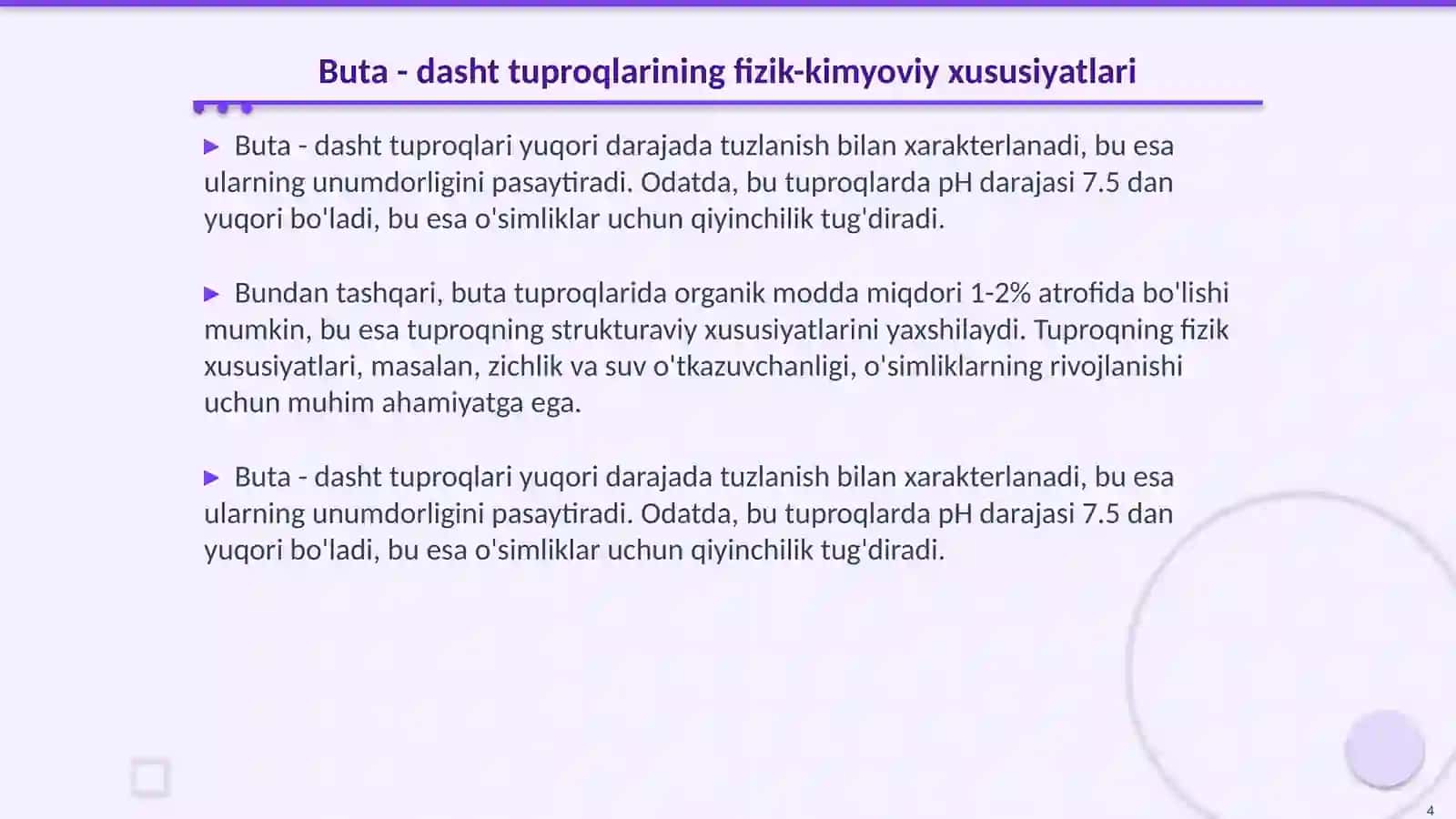 Buta - dasht oblasti tuproqlari 4