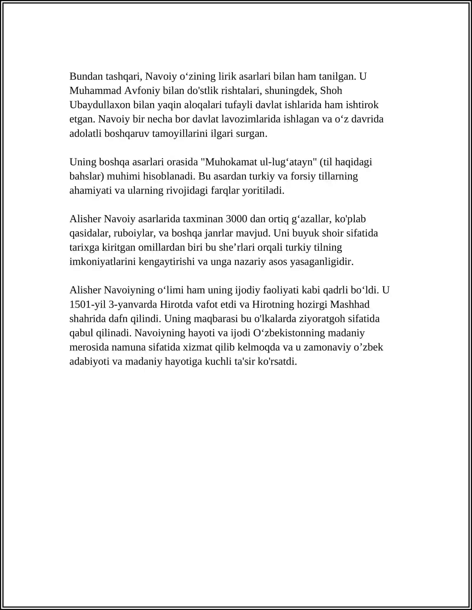 ALISHER NAVOI REFERAT 4