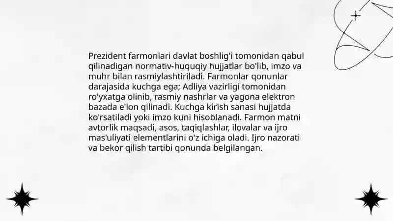 Huquqiy idoralarga doir hujjatlar 4
